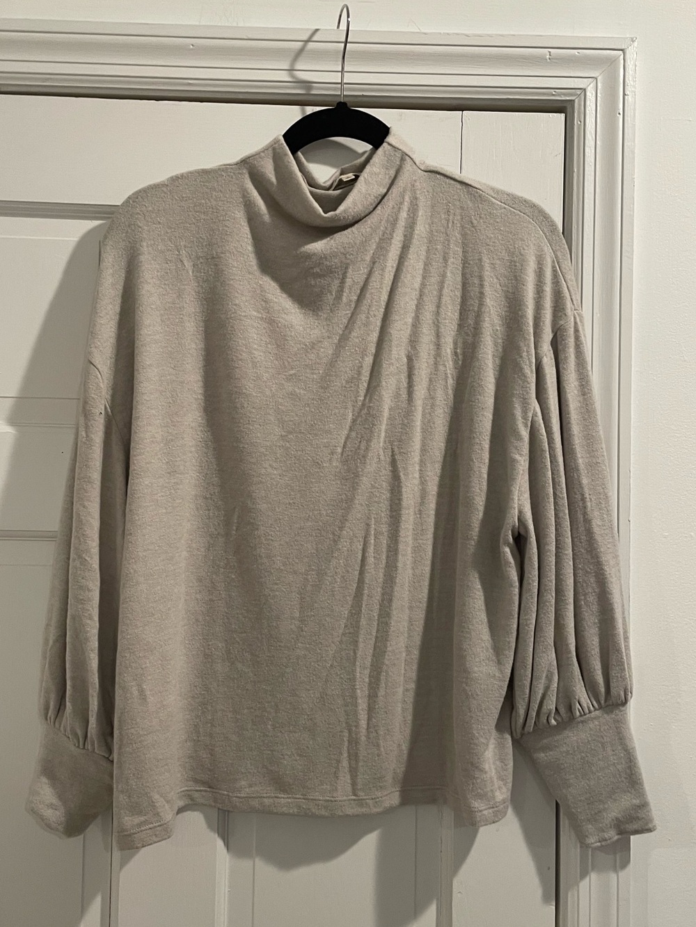 Madewell Light Grey Mockneck Super Soft Top